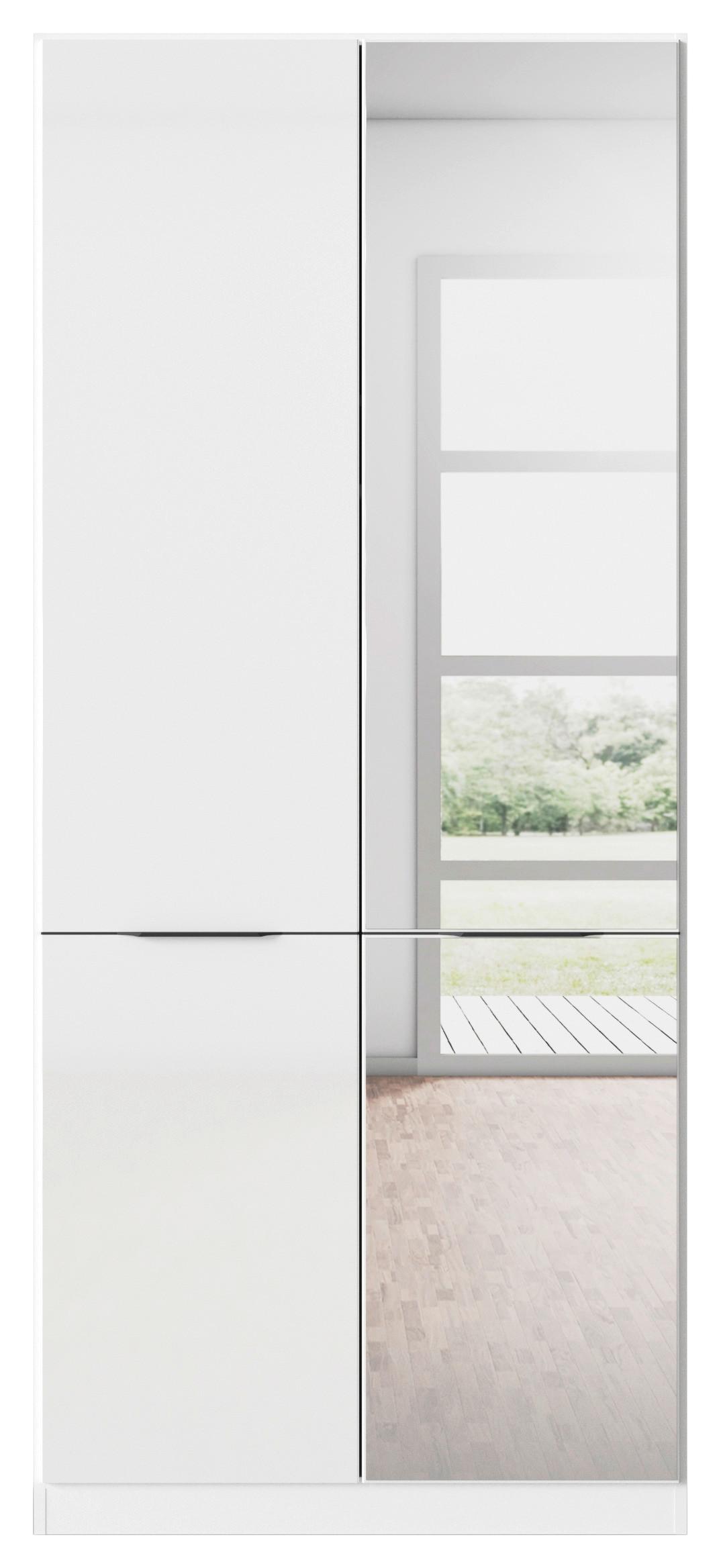 Ormar Za Odjeću Max - bijela/siva, Konvencionalno, drvni materijal/plastika (91/210/54cm) - Modern Living