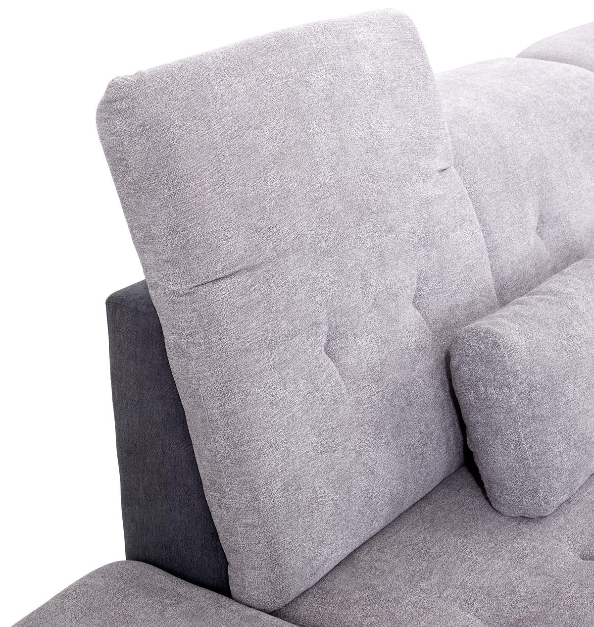 Kutna Garnitura Madera - siva/srebrne boje, Moderno, tekstil/plastika (190/358/212cm) - Premium Living