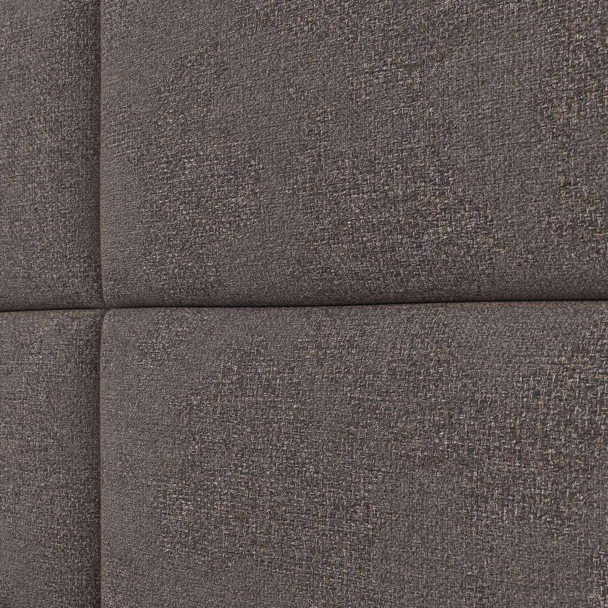 Boxbett Lily ca. 180x200 cm Mokka mit Topper - Schwarz/Mokka, MODERN, Holz/Textil (180/200cm) - Bessagi Home