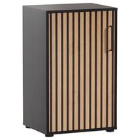 Aktenschrank Hank Schwarz/Eiche Artisan - Schwarz/Eiche Artisan, MODERN, Holzwerkstoff (50,95/83,6/41cm) - MID.YOU