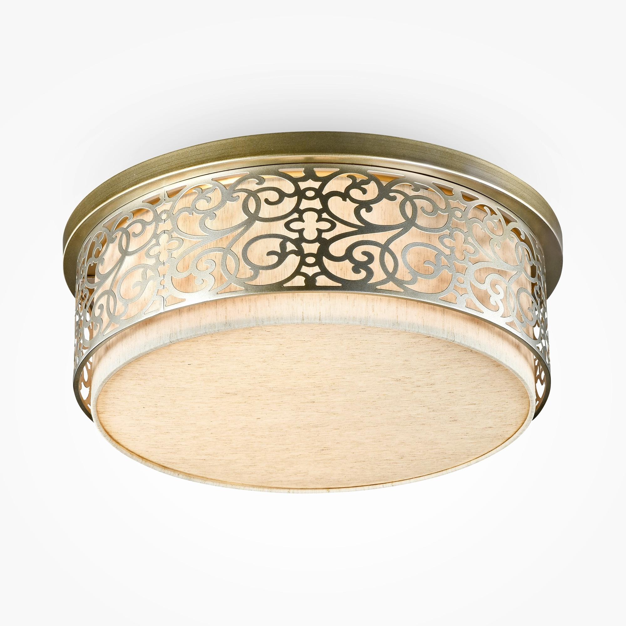 Deckenleuchte Venera Messingfarben max. 60 Watt - Messingfarben, Trend, Kunststoff/Textil (50/19cm) - MAYTONI