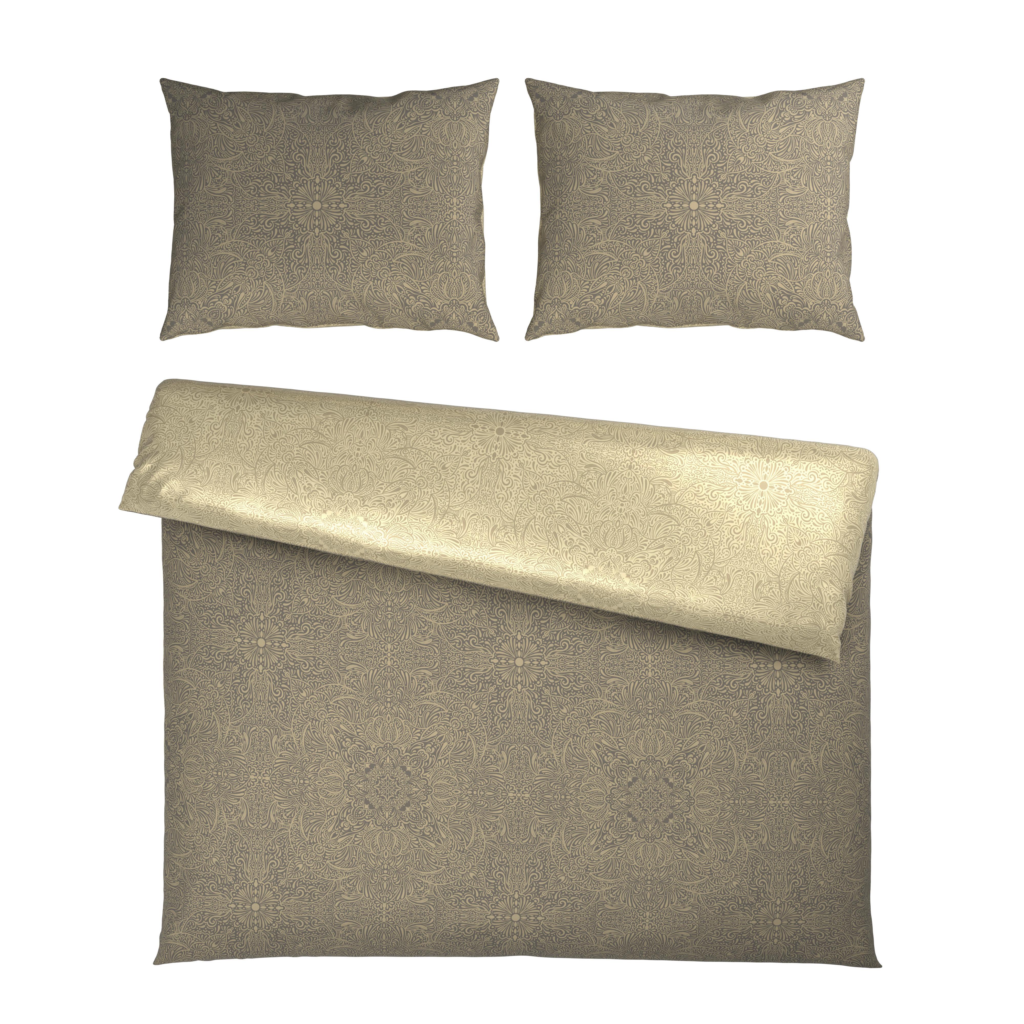 Bettwäsche Bella Wende XXL Grau ca. 200x220cm - Grau, MODERN, Textil (200/220cm) - Mömax