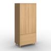 GARDEROB MARLO - ekfärgad, Modern, trämaterial/trä (100/223/60cm) - Bessagi Home