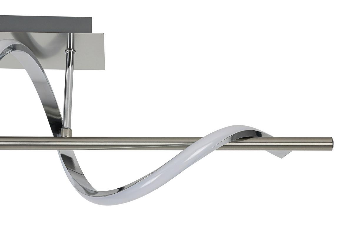 LED-Deckenleuchte Lina Chromfarben max. 20 Watt - Chromfarben/Nickelfarben, Modern, Kunststoff/Metall (20/80/26,5cm) - Mömax