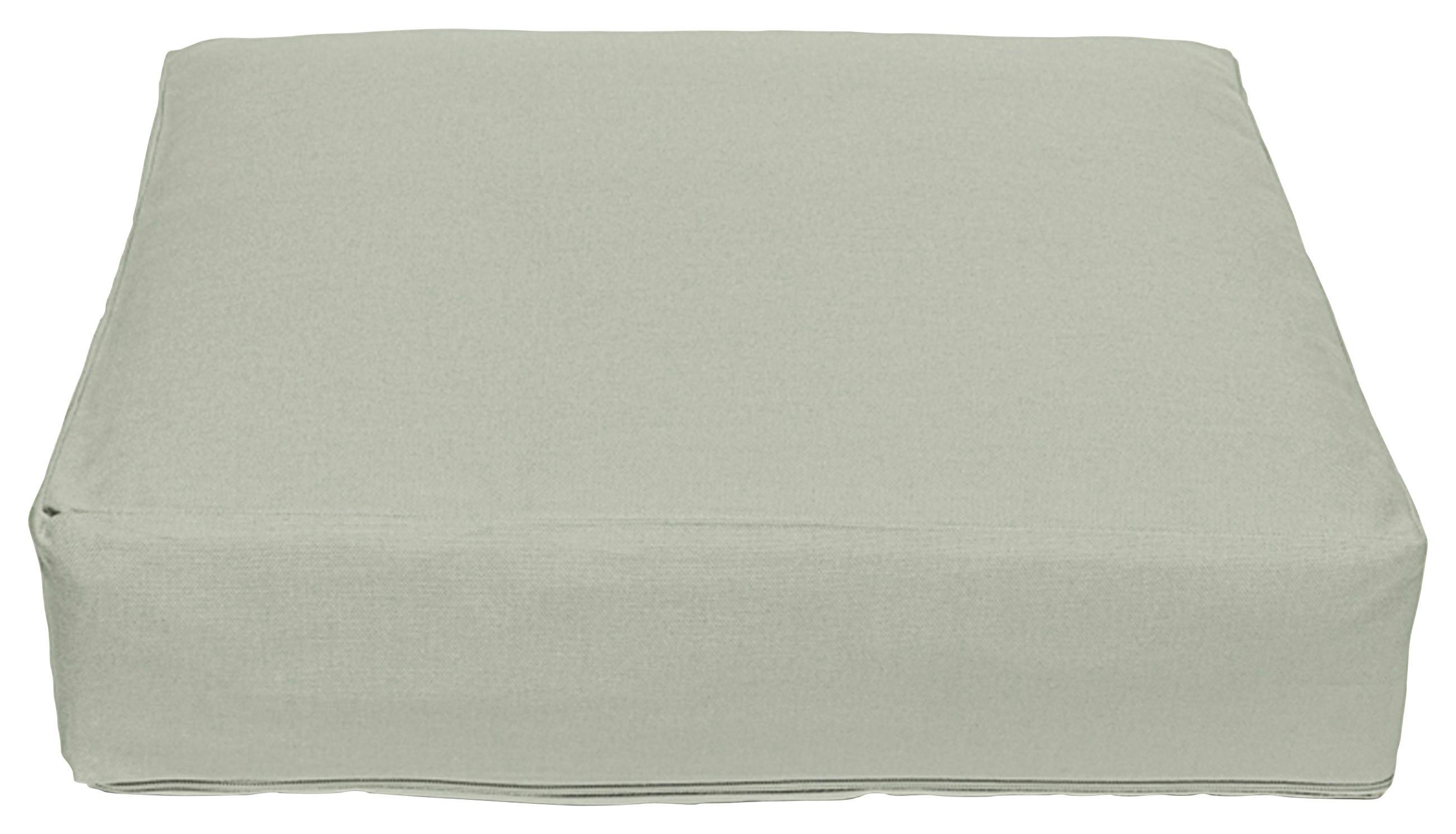 Boxkissen Lars in Silberfarben ca. 40x40x8cm - Silberfarben, KONVENTIONELL, Textil (40/40/8cm) - Mary's