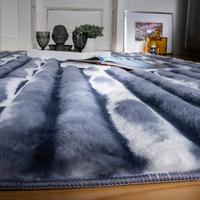HOCHFLORTEPPICH MY WAVES 305 - Blau, Basics, Textil (60/100cm)