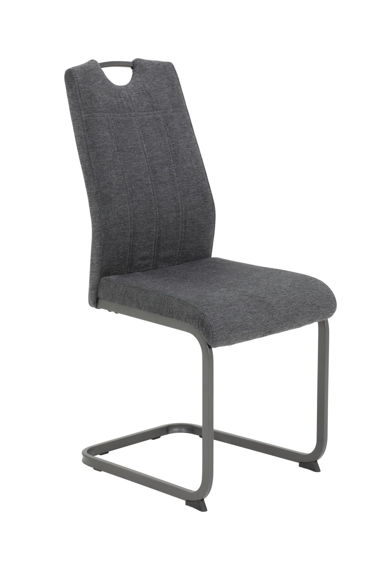 TISCHGRUPPE BRITTA I G - Anthrazit/Eiche Artisan, MODERN, Holzwerkstoff/Textil (140-220/76/90cm) - MID.YOU