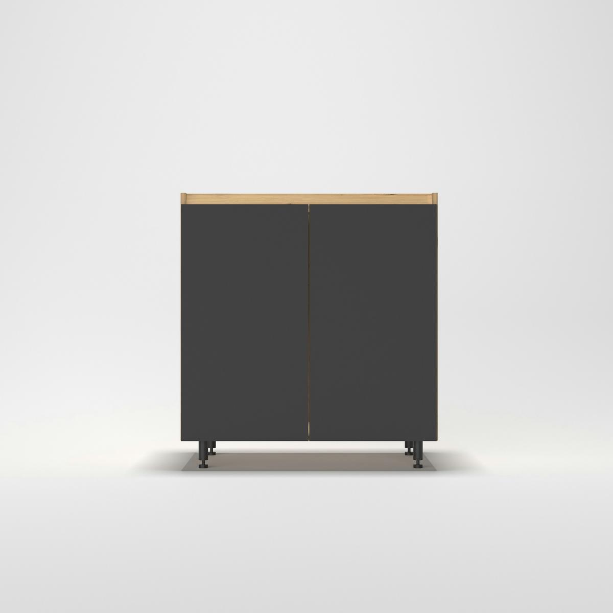 Konyhai Alsószekrény Toscana - Artisan tölgy/szürke, Modern, faalapú anyag (80/87/56cm)