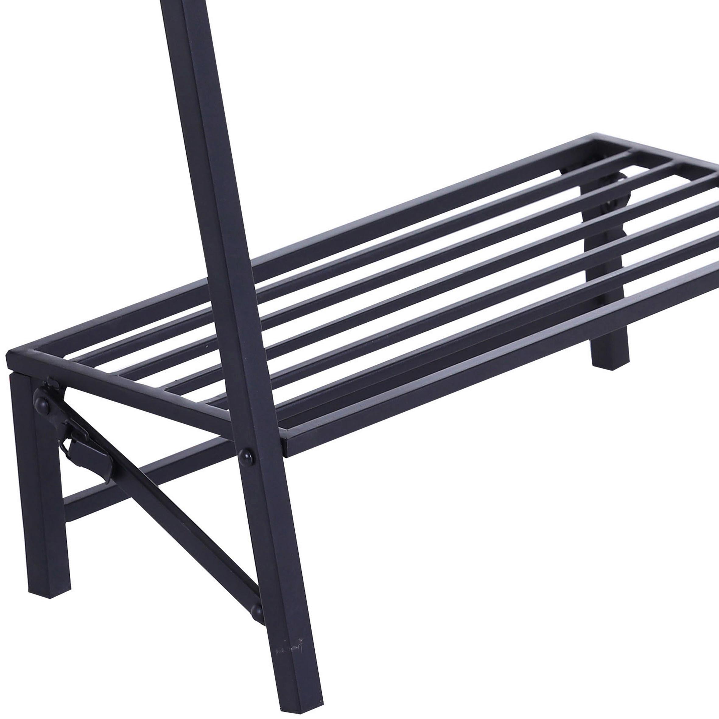 Wandgarderobe in Schwarz - Schwarz, MODERN, Glas/Metall (45/170/20cm) - Mömax