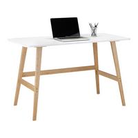 Masă de scris PHIL - alb/culoare natur, Modern, materiale naturale/material pe bază de lemn (120/75/60cm) - Based