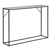 Konsole Vita Grauweiß/Schwarz - Grauweiß/Schwarz, Basics, Holzwerkstoff/Metall (26/80/110cm)