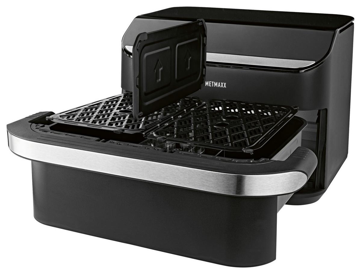 Heißluftfritteuse 19171 Schwarz/Silberfarben max.2400W - Silberfarben/Schwarz, Basics, Kunststoff/Metall (37/47/30cm)