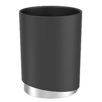 Pahar pentru periuțe de dinți CHRIS - negru, Modern, plastic/metal (8/11cm) - Mömax