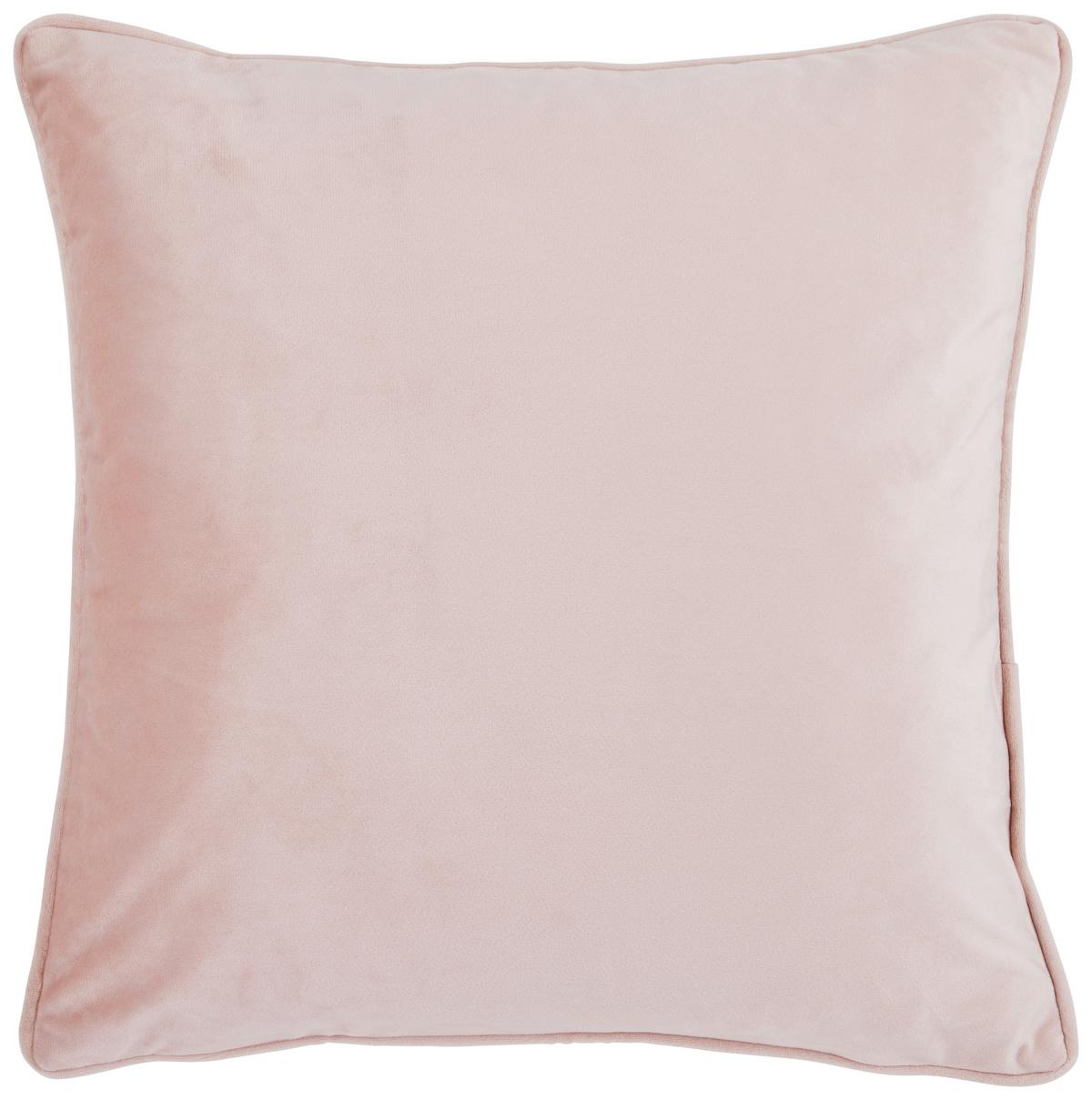 Zierkissen Viola in Rosa ca. 45x45cm - Rosa, Romantik / Landhaus (45/45cm) - Modern Living
