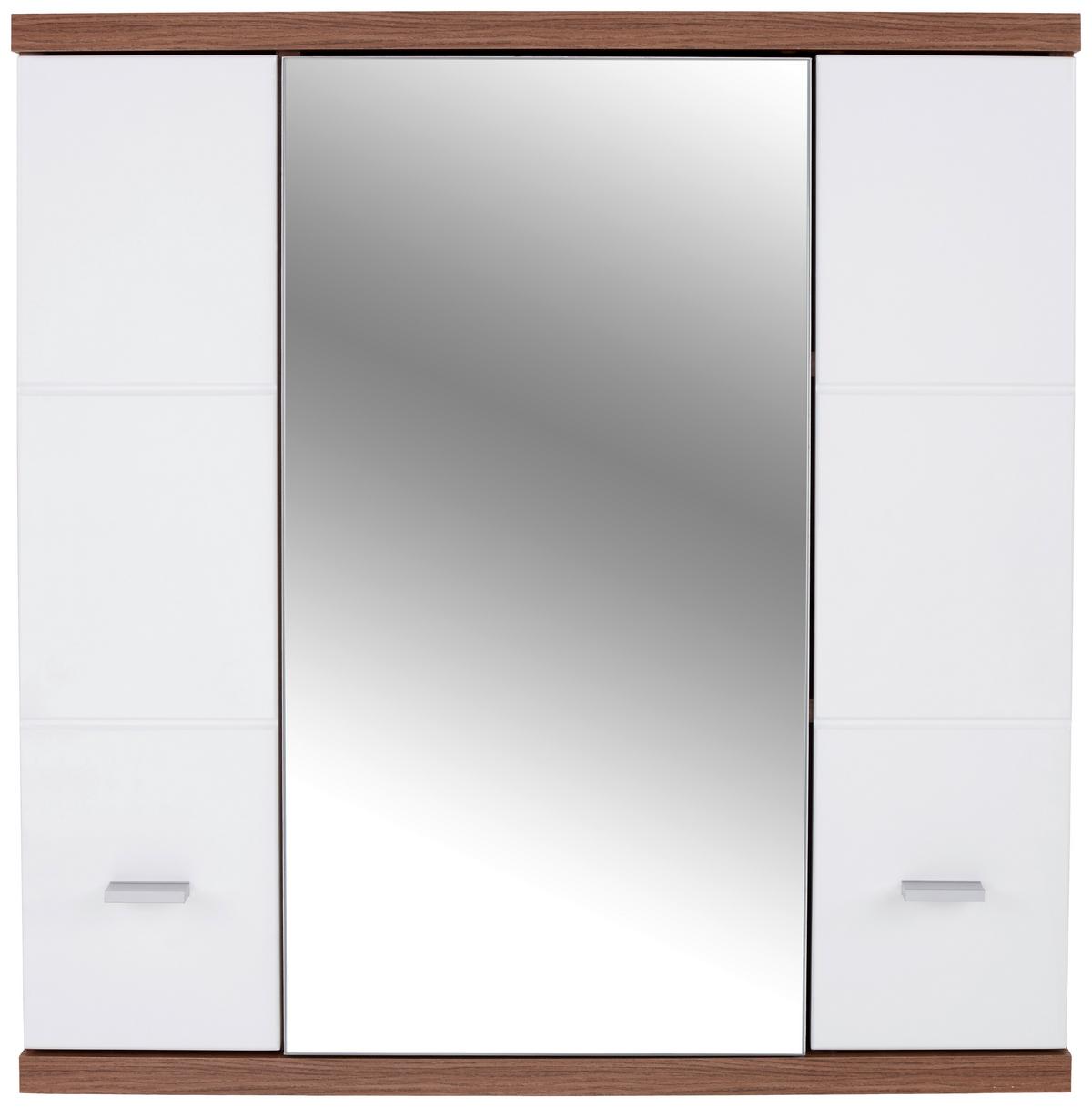 Dulap cu oglindă Bari - alb, Konventionell (70/70/25cm)