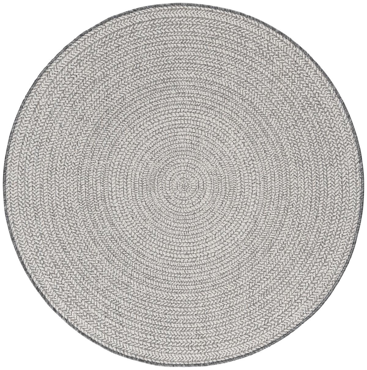 Flachwebeteppich Line in Grau Ø ca. 160cm - Grau, MODERN, Textil (160cm) - Modern Living