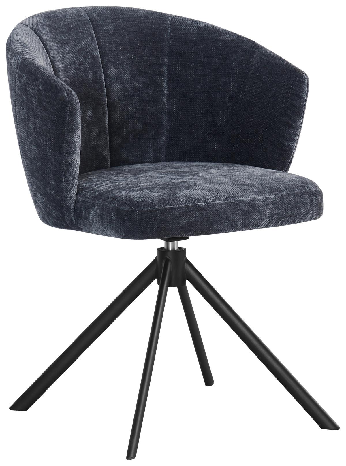 Stolica Marly - tamno siva/crna, Design, metal/tekstil (59/78/63cm) - Premium Living