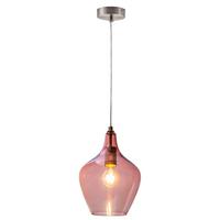 Viseća Svjetiljka Paso - ružičasta, Design, staklo (22/30-150cm) - Globo