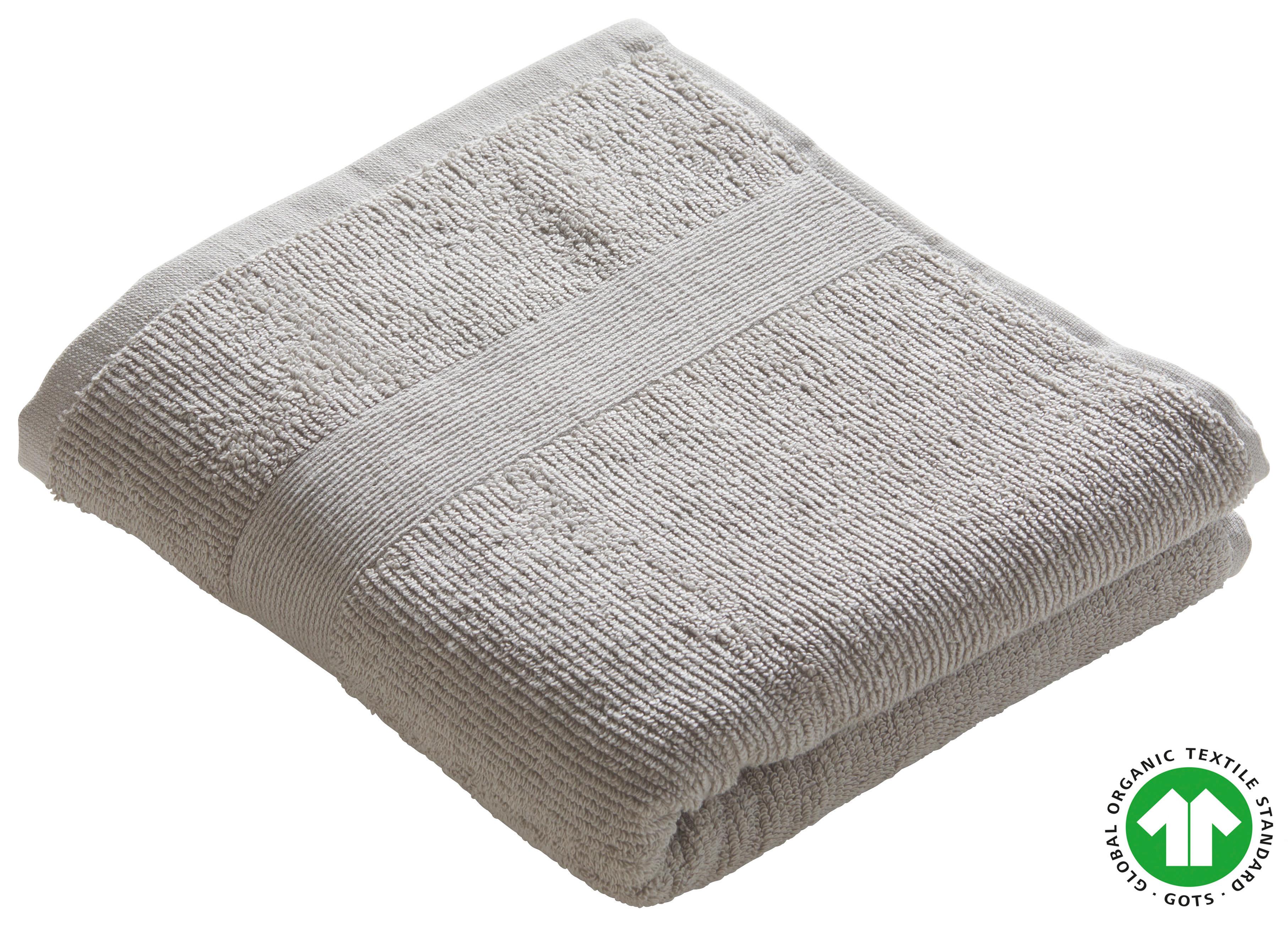Handtuch Bio Hanna in Grau ca. 50x100cm - Grau, Natur, Textil (50/100cm) - ecoTree