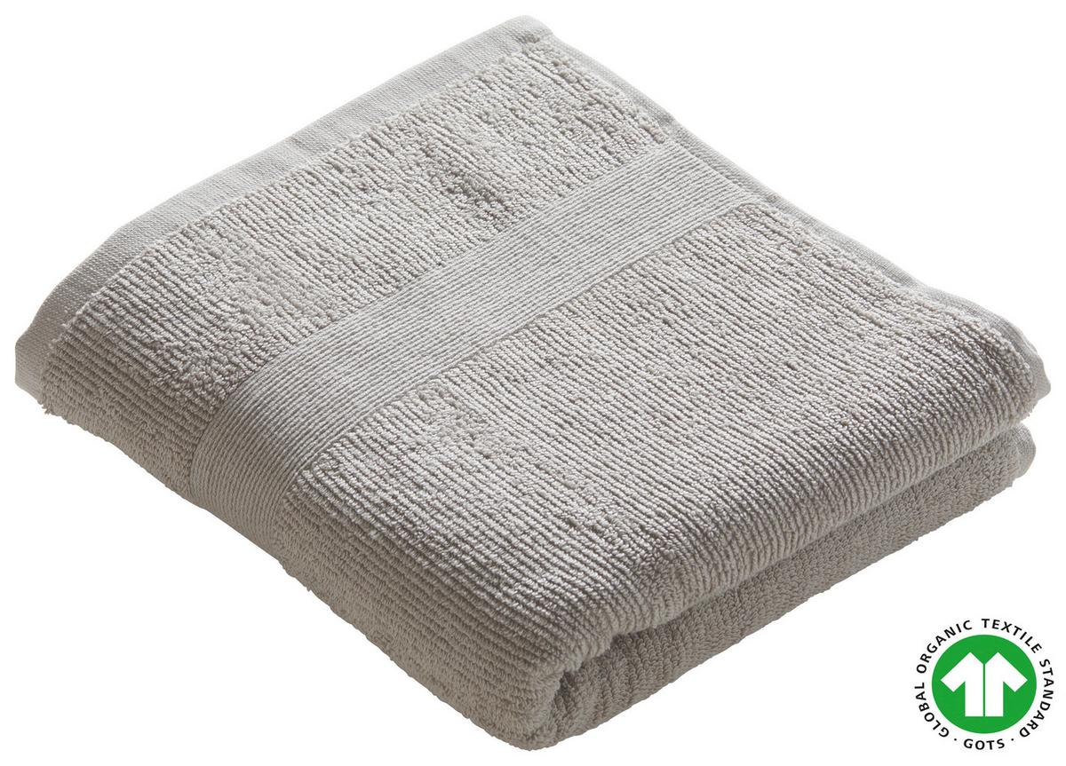 Handtuch Bio Hanna in Grau ca. 50x100cm - Grau, Natur, Textil (50/100cm) - ecoTree