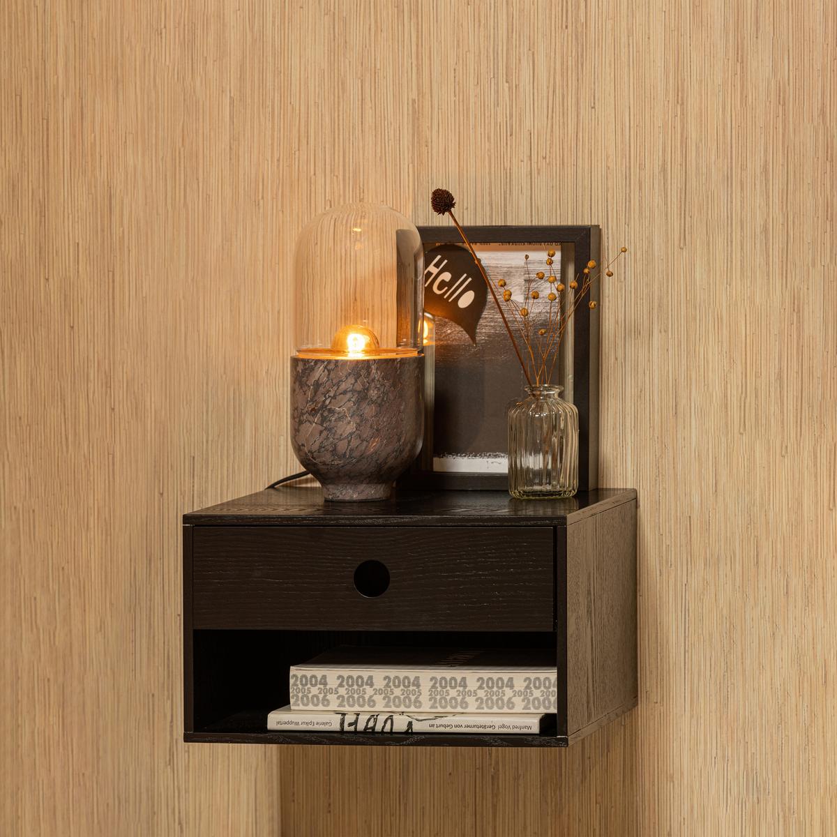 Nachtkästchen Nancy Schwarz - Schwarz, Basics, Holzwerkstoff (34/20/30cm) - MID.YOU