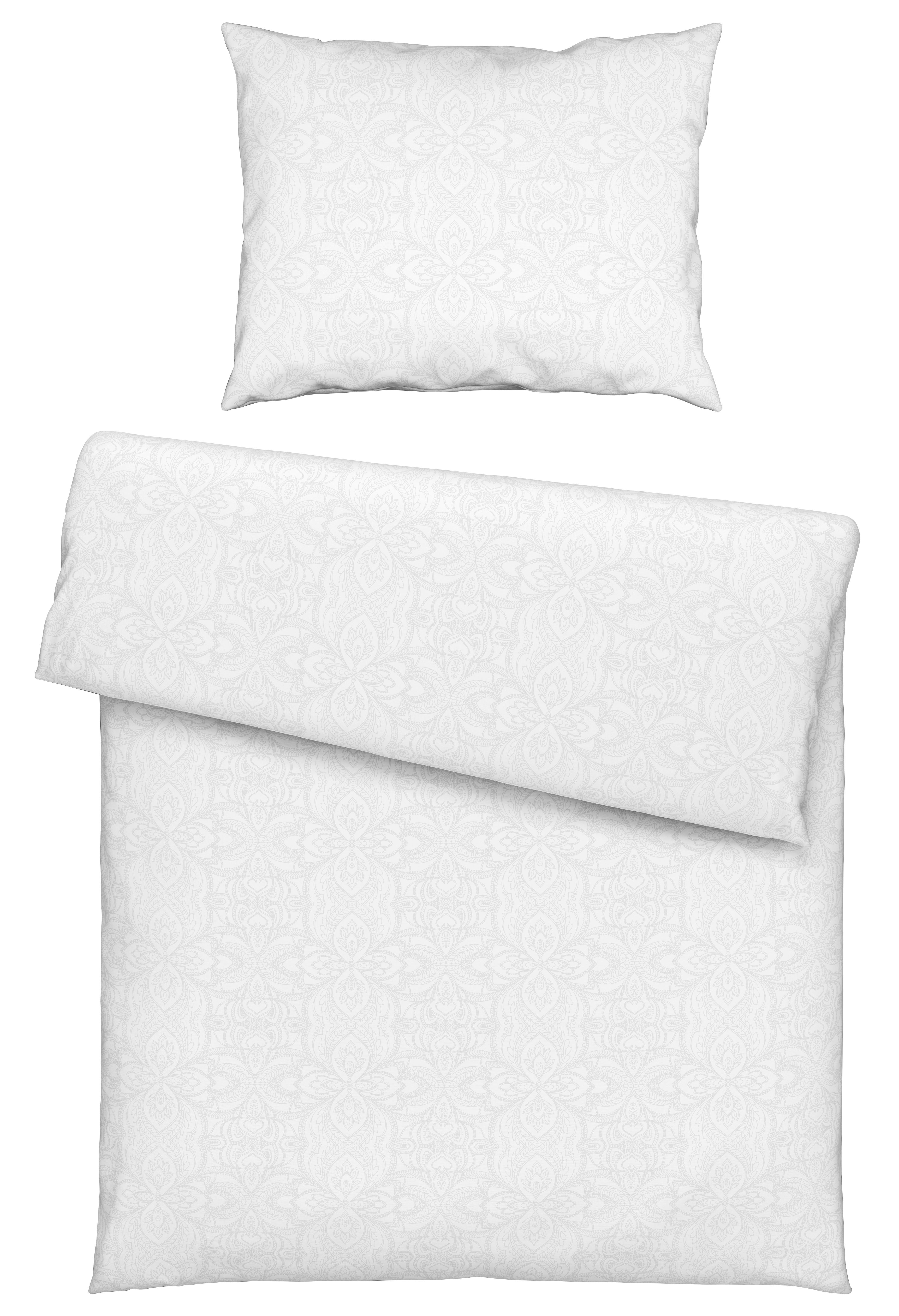 Ágyneműhuzat-garnitúra Pamutszatén New Maya - fehér, Romantik / Landhaus, textil (140/200cm) - Mömax