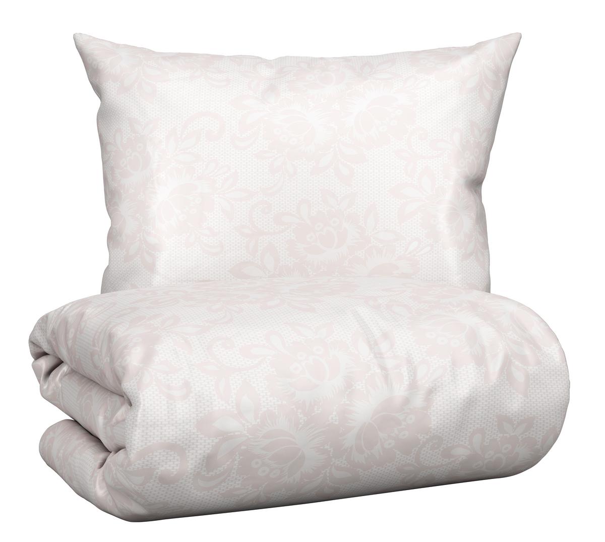 BETTWÄSCHESET SENTA - Rosa, Romantik / Landhaus, Textil (160/210cm) - Modern Living