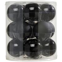 Karácsonyfagömbszett Noel - fekete, Basics, Üveg (6cm) - Modern Living