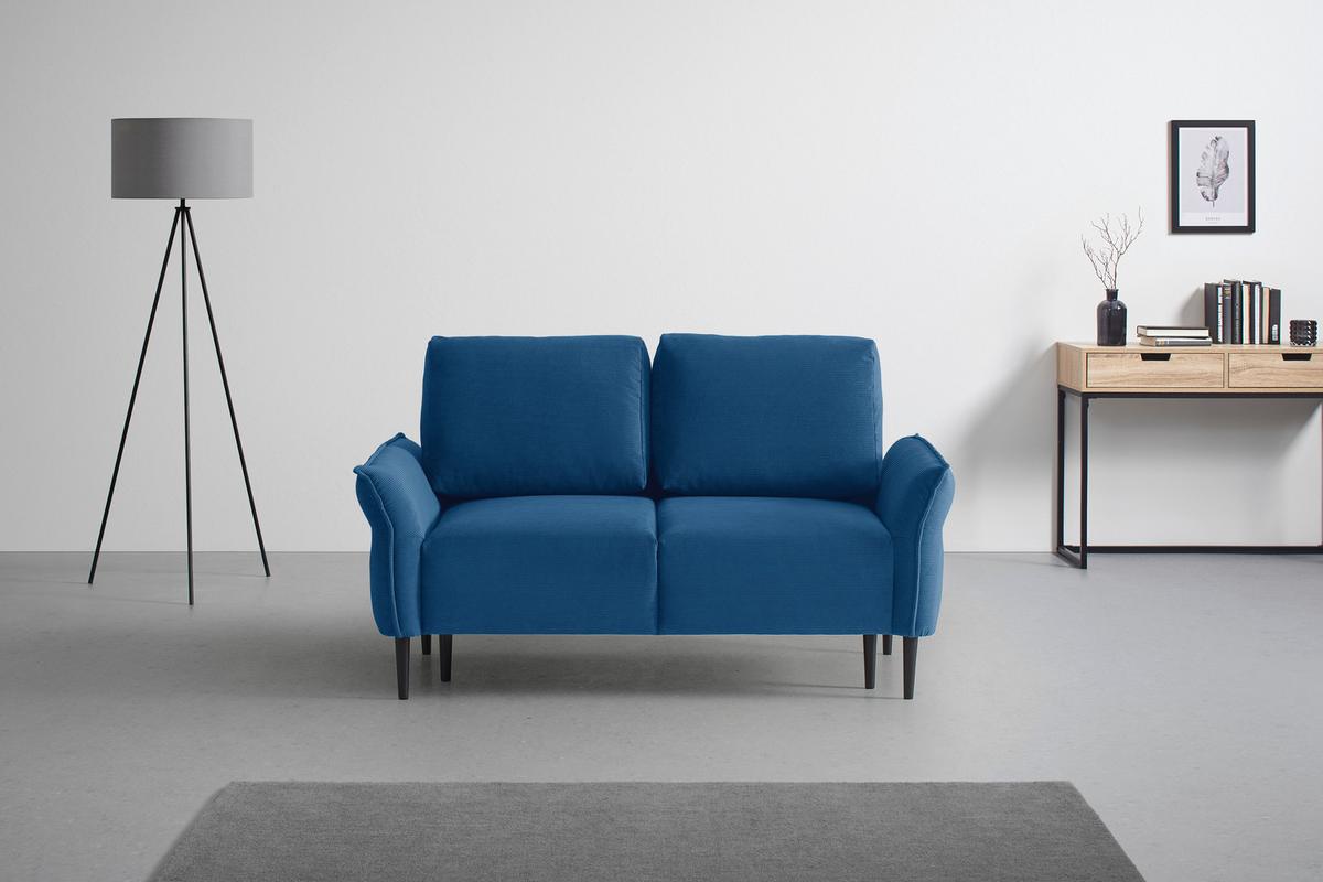 2-Sitzer-Sofa Custom Dunkelgrün - Dunkelgrün/Royalblau, MODERN, Holz/Textil (150/85/92cm) - Mömax