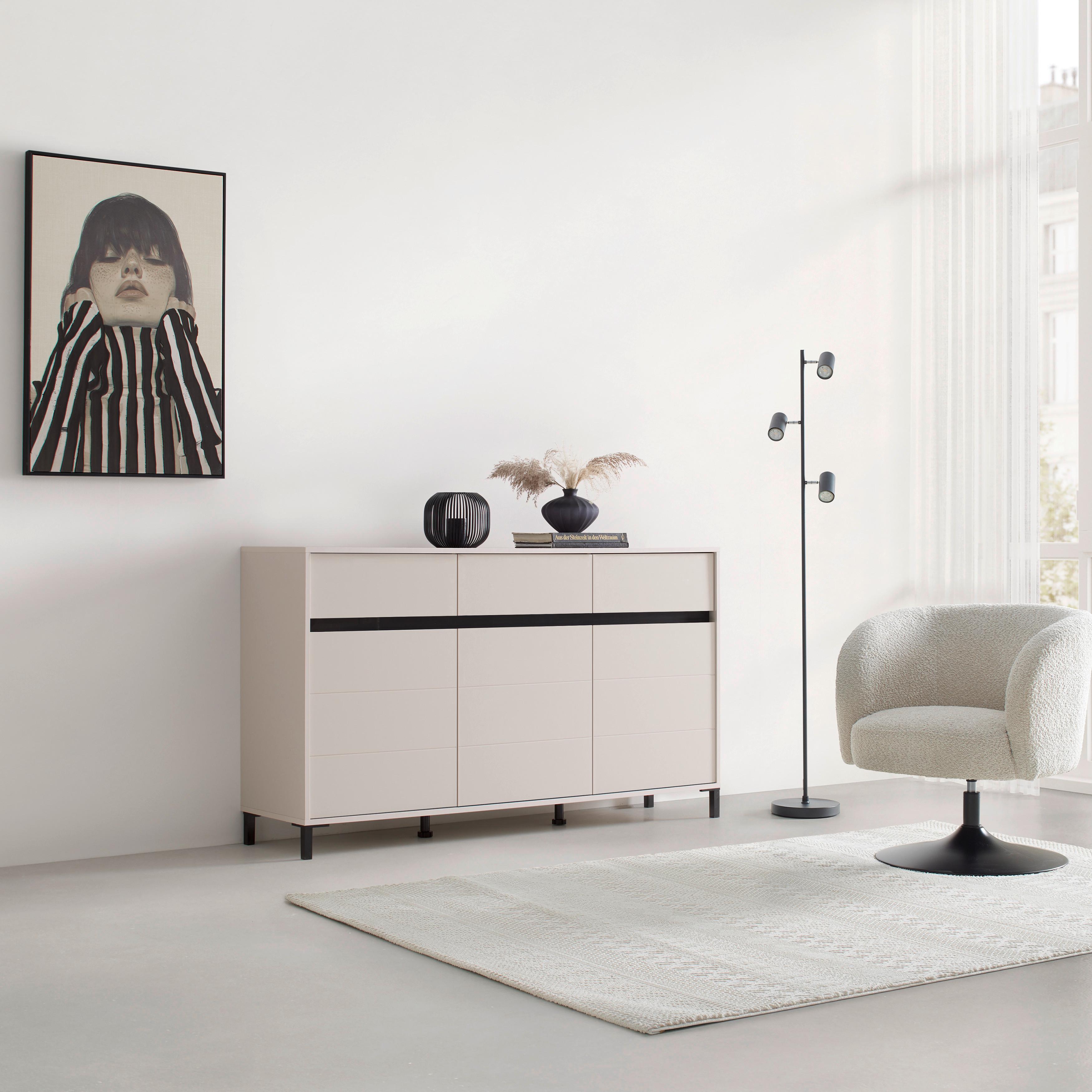 SIDEBOARD ARRAN - noir/cachemire, MODERN, matériau en bois (157/90/40cm) - Mömax