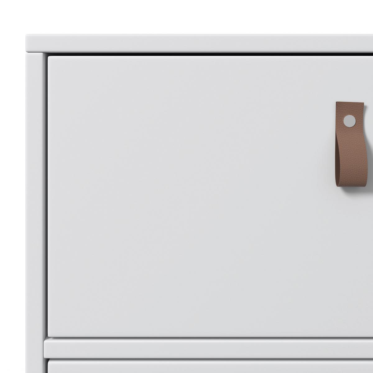 Kommode "Mick", weiß, MDF - Schwarz/Braun, MODERN, Kunststoff (46/119,5/40cm) - Bessagi Home