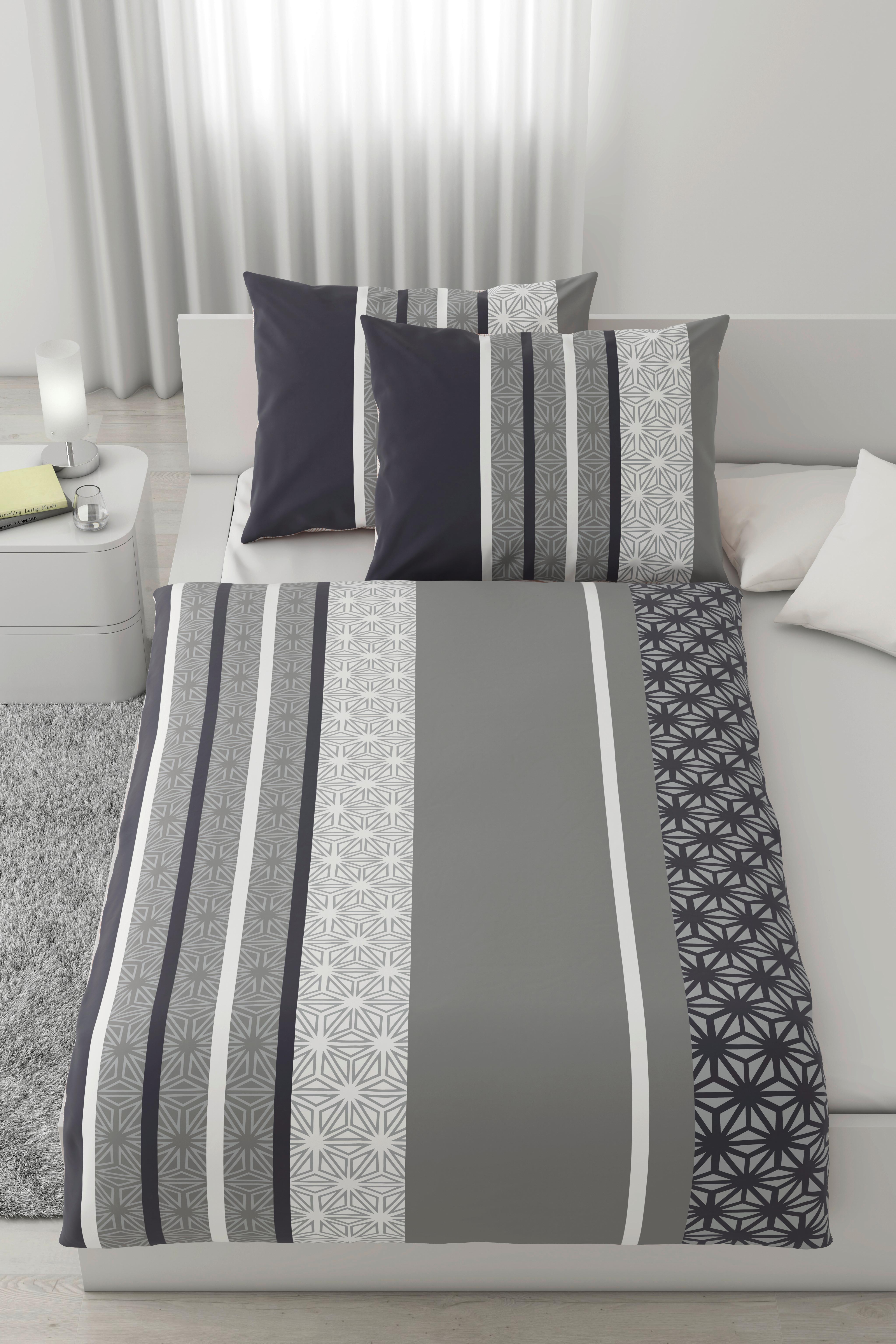 Lenjerie de pat Sara,cca. 200x220/2x50x70 cm - gri, textil (200/220cm) - Based