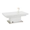 TABLE BASSE 2IN1 II - couleur inox/blanc, MODERN, matériau en bois/métal (133-170/51-77/80cm) - Mömax