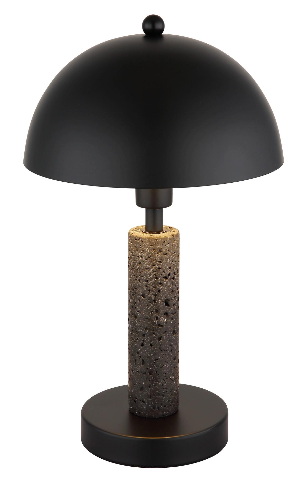 Stolna Svjetiljka Janie - crna, Design, kamen/metal (20/34cm) - Globo