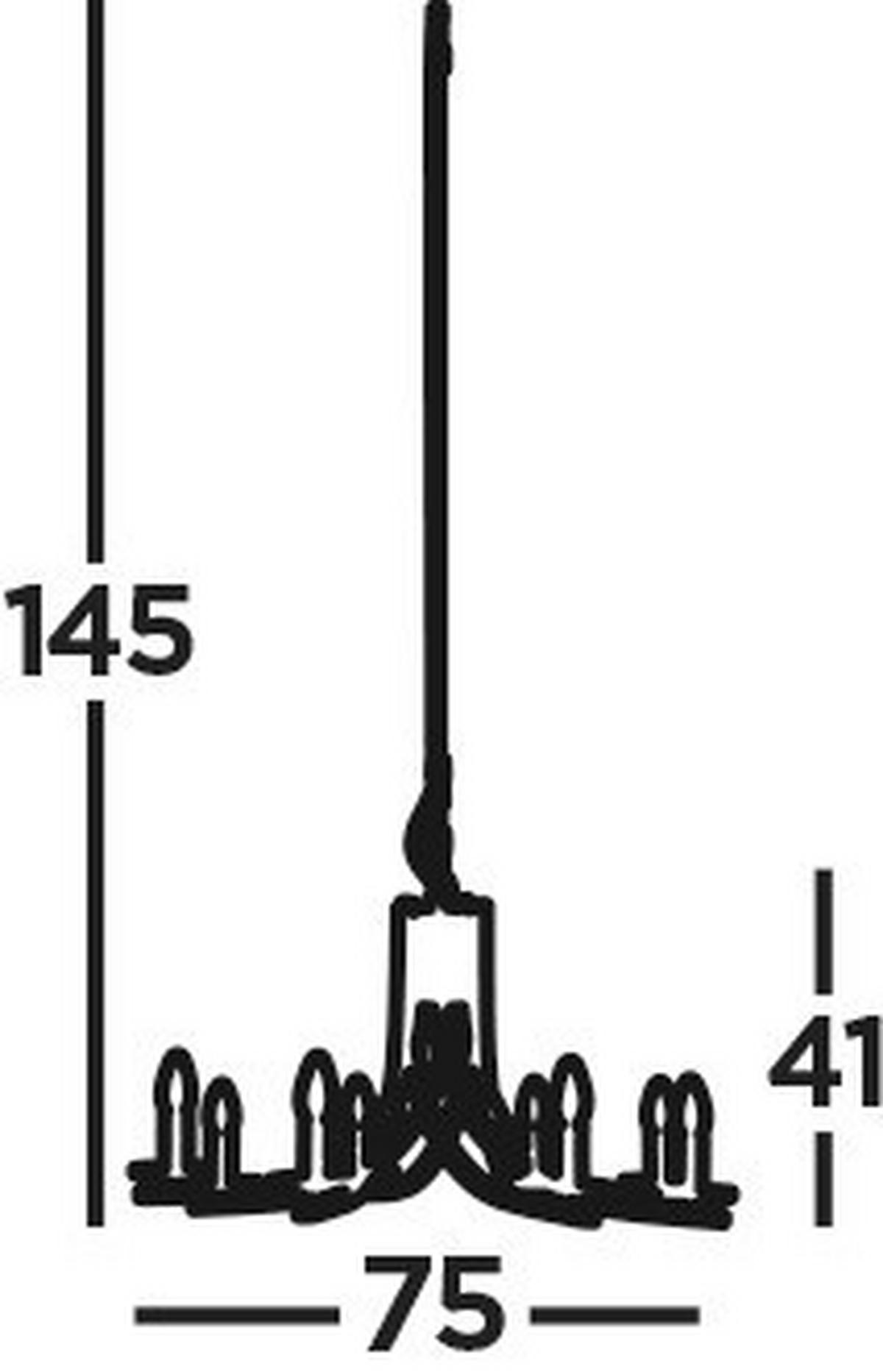 Csillár 4168-8cc Ascona - krómszínű, Konventionell, üveg/fém (75/145cm)