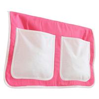 Betttasche "Stofftasche", rosa/weiß - Rosa/Weiß, KONVENTIONELL, Textil (56/32/2cm) - MID.YOU