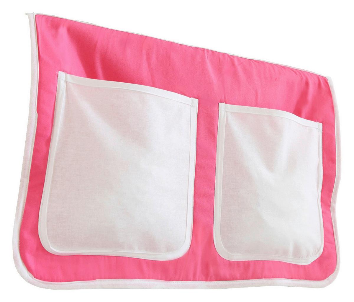 Betttasche "Stofftasche", rosa/weiß - Rosa/Weiß, KONVENTIONELL, Textil (56/32/2cm) - MID.YOU