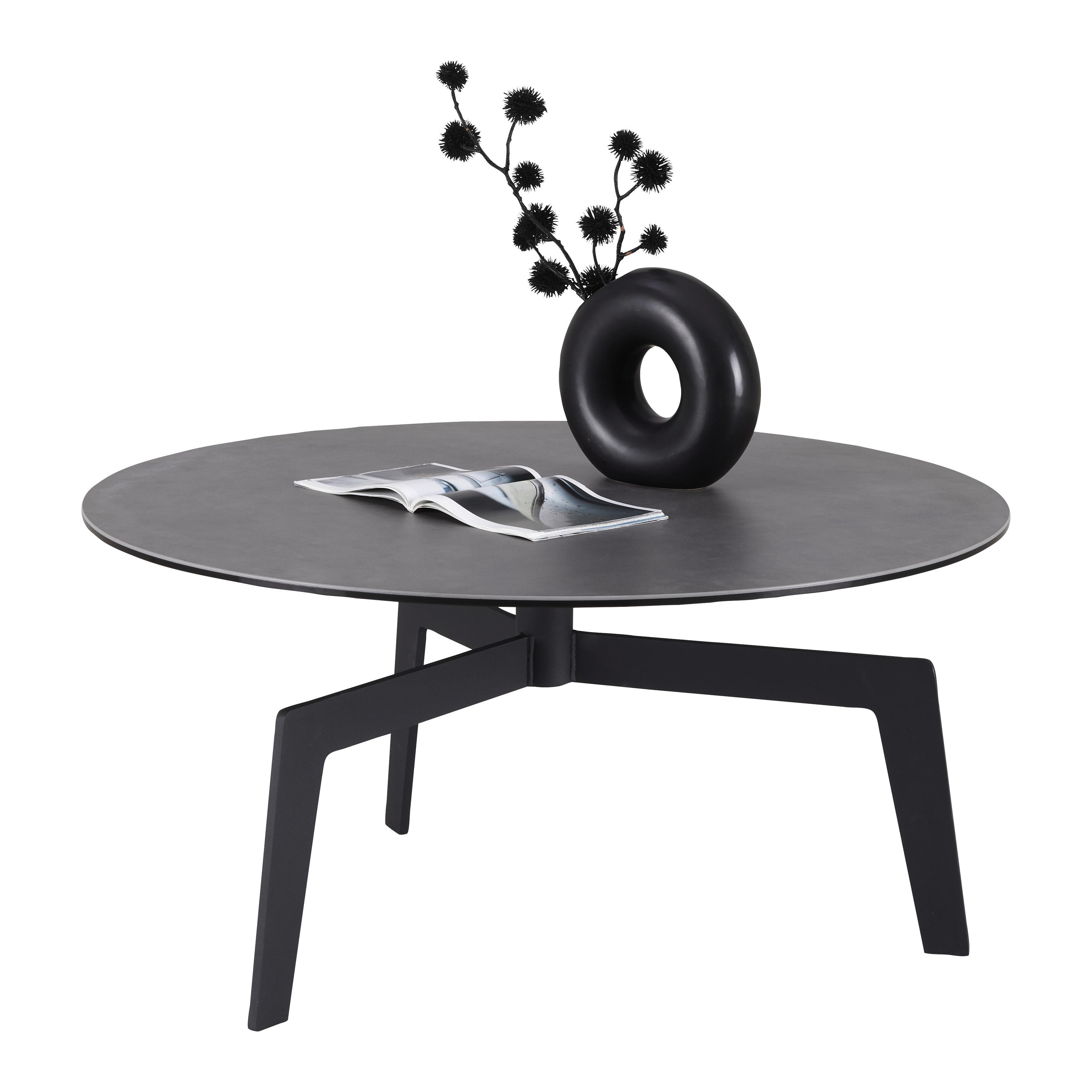 Couchtisch Buena Vista Anthrazit/Schwarz - Anthrazit/Schwarz, MODERN, Glas/Keramik (80/80/38cm) - Premium Living