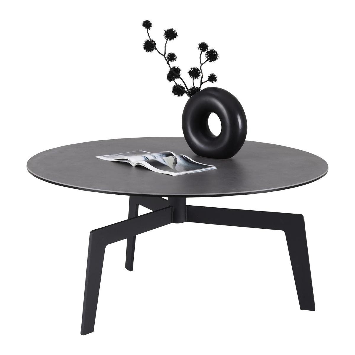Couchtisch Buena Vista Anthrazit/Schwarz - Anthrazit/Schwarz, MODERN, Glas/Keramik (80/80/38cm) - Premium Living