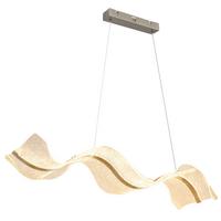 LED-Hängeleuchte Saque Klar max. 32 Watt - Klar, Design, Kunststoff/Metall (101/29,4/120cm) - Globo