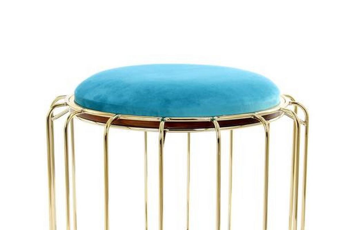 BEISTELLTISCH ONCA6 - Türkis/Goldfarben, Basics, Glas/Holzwerkstoff (50/45/50cm) - Kayoom