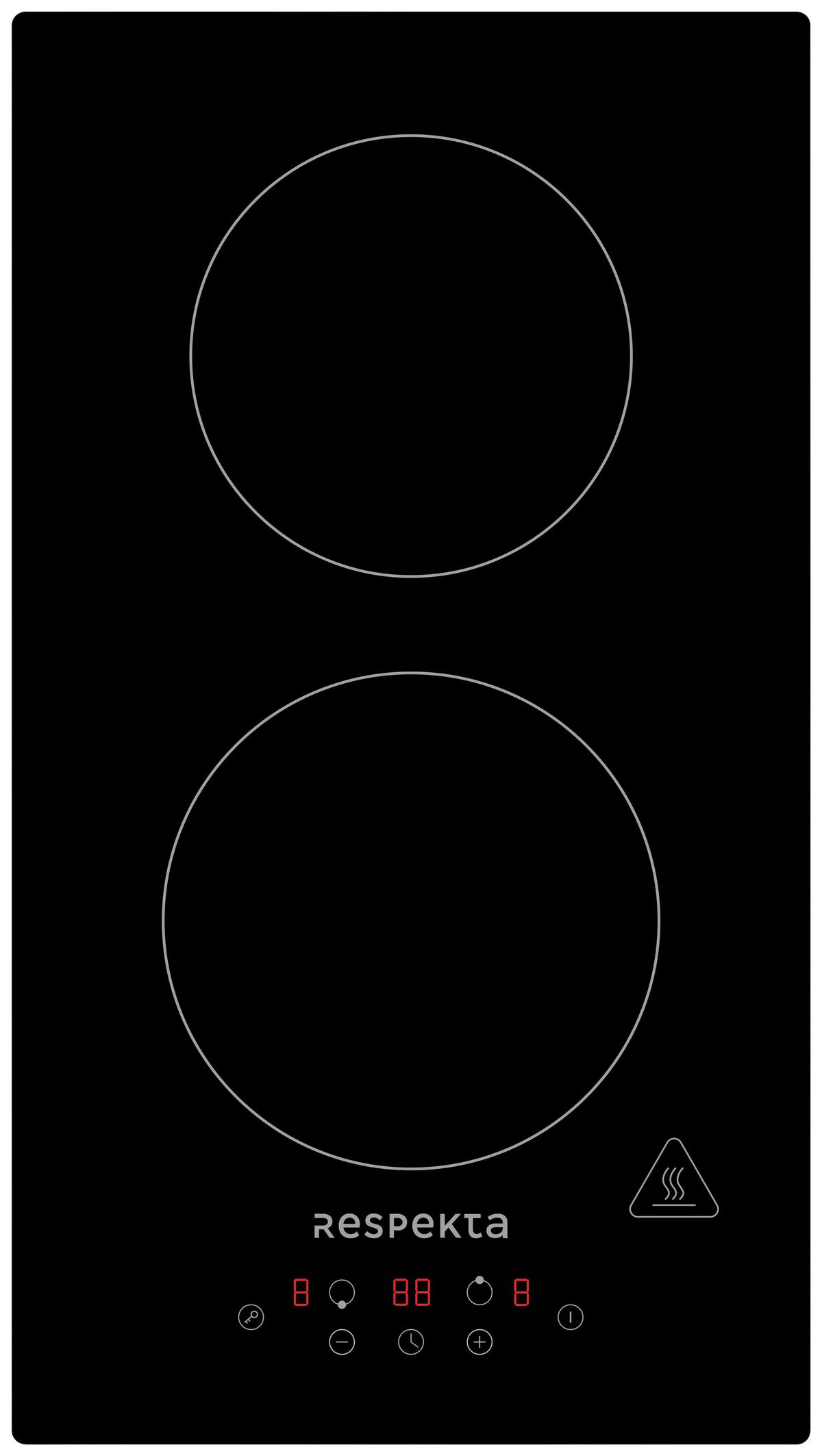 Indukcijska Kuhalna Plošča Domino, 29x52cm - črna, Basics, steklo (29/5,8/52cm) - Respekta