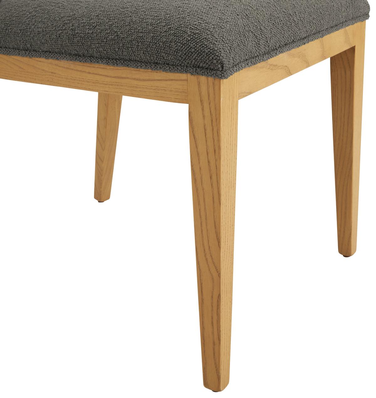 KRZESŁO DORIAN -TREND- - kolor naturalny/szary, Modern, drewno/tkanina (50/90/59cm) - Zandiara