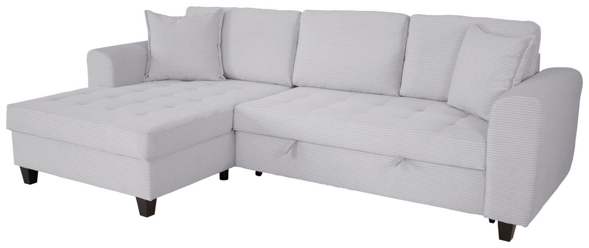 Kutna Garnitura Moritz - svijetlo siva, Trend, tekstil (155/265cm) - Modern Living