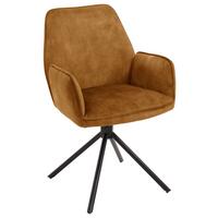 Armlehnstuhl Ottawa Currygelb - Currygelb/Schwarz, Modern, Textil/Metall (60/89/64cm) - Premium Living
