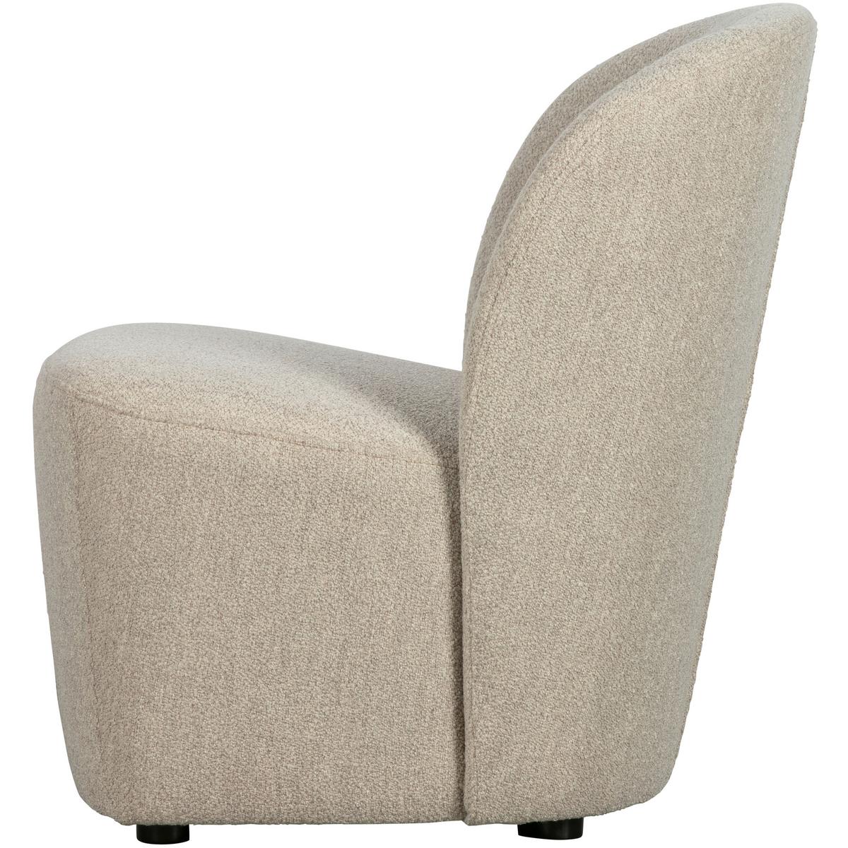Cocktailsessel Lofty Naturfarben Bouclé - Schwarz/Naturfarben, Design, Kunststoff/Textil (68/75/72cm) - Livetastic