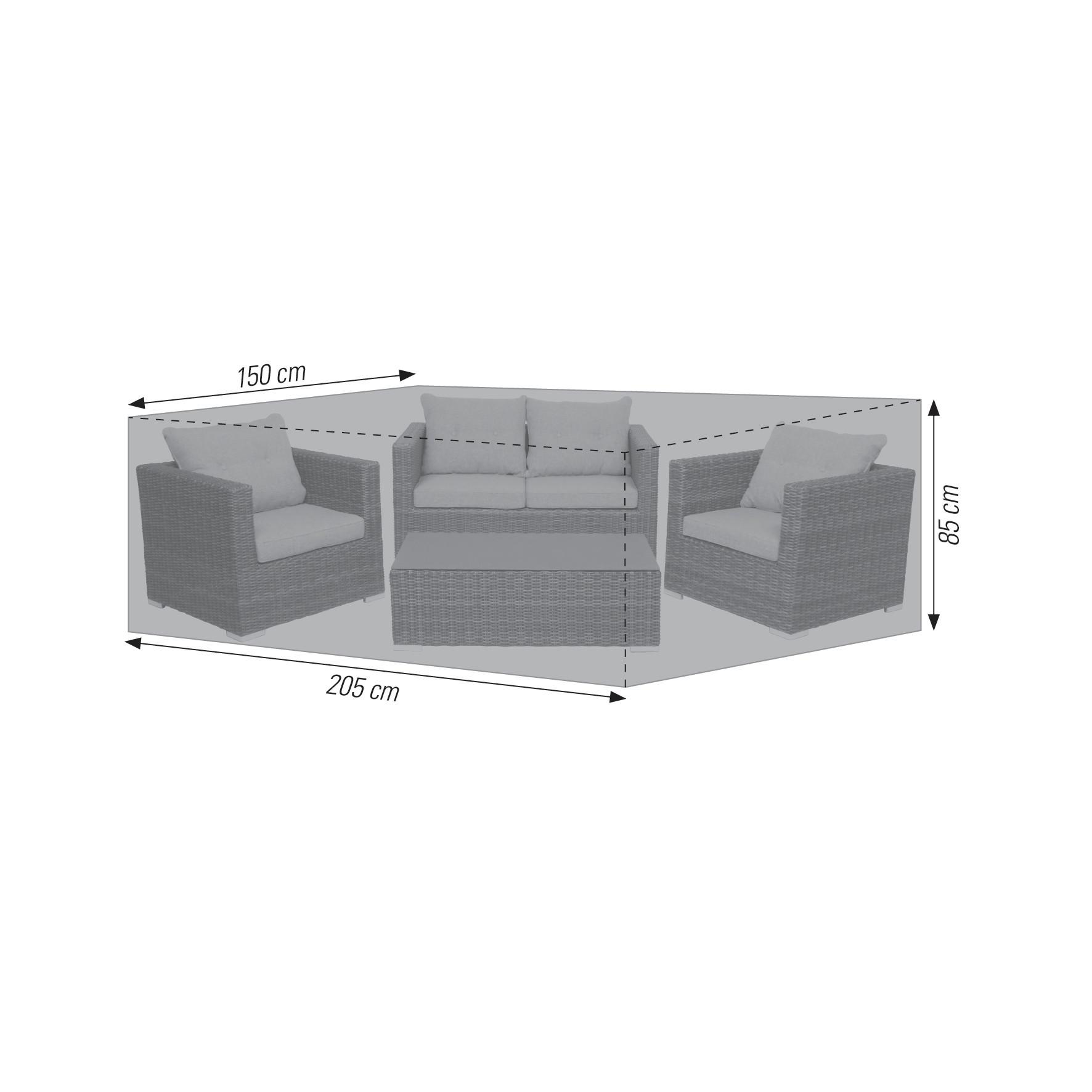 Zaščitna Prevleka Air, 205x150x85cm, Antracit - antracit, Basics, tekstil (205/150/85cm)