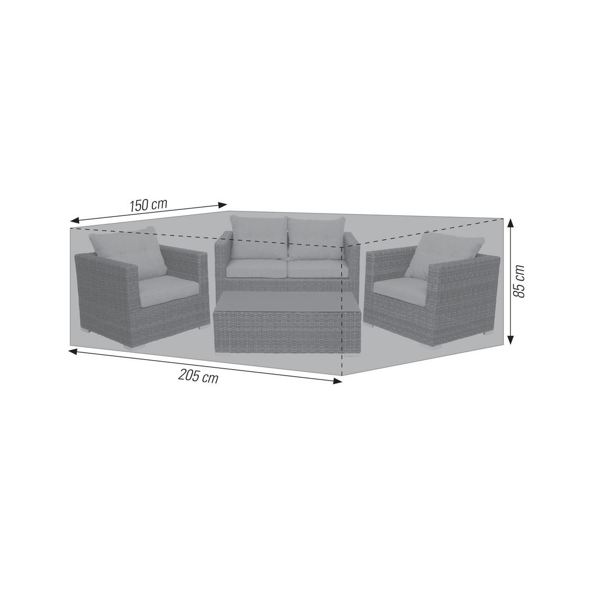 Zaščitna Prevleka Air, 205x150x85cm, Antracit - antracit, Basics, tekstil (205/150/85cm)