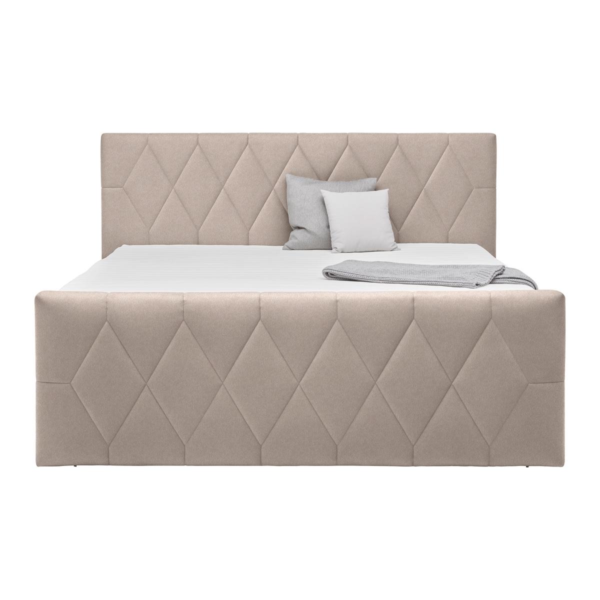 Boxspringbett Josie B Cappuccino ca. 160x200cm - Schwarz/Cappuccino, KONVENTIONELL, Holz/Holzwerkstoff (160/200cm) - Mömax