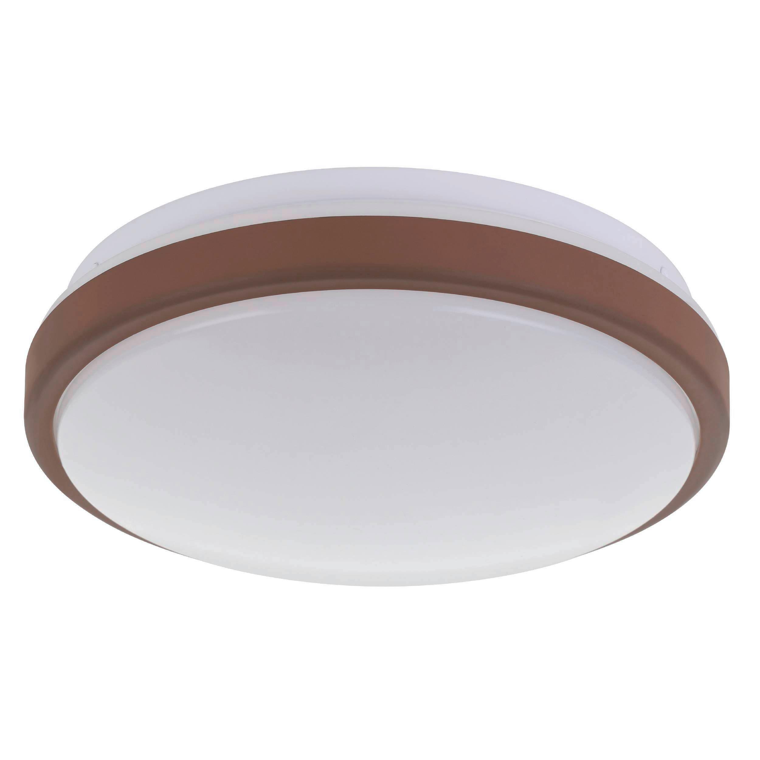 Deckenleuchte 31219 Lezuza Mokka/weiss - Weiss/Mokka, Basics, Kunststoff/Metall (24,5/9cm) - Eglo